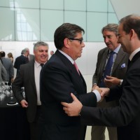 Arturo Aliaga saluda a Vidal Solsona, de Industrias AZ